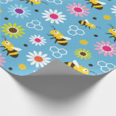 Papier Cadeau Abeille & Fleurs (Coin)