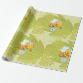 Papier Cadeau Abeille Heureuse (Déroulé)