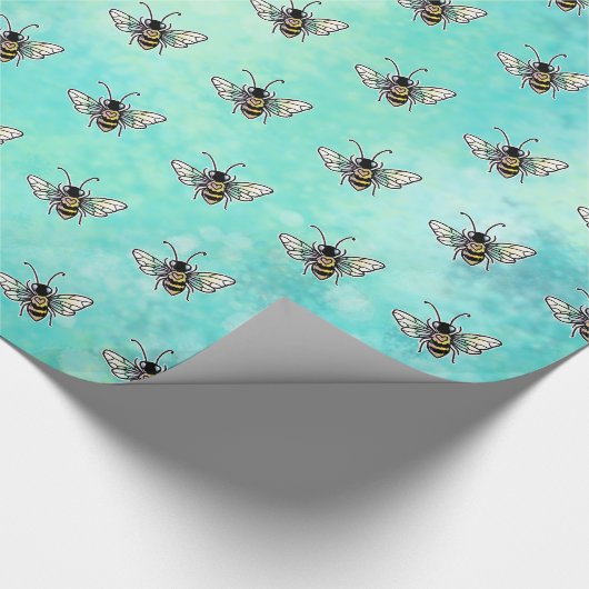 Papier Cadeau Abeille mignonne (Coin)