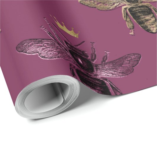 Papier Cadeau Abeille royale (Coin rond)