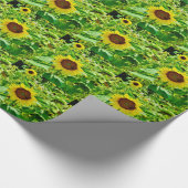 Papier Cadeau Abeille sur tournesol jaune (Coin)