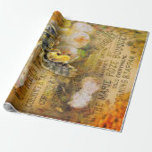 Papier Cadeau Abeille Vintage (Déroulé)