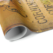 Papier Cadeau Abeille Vintage (Coin rond)