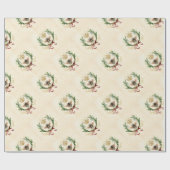 Papier Cadeau Abeille Vintage botanique moderne (Plat)