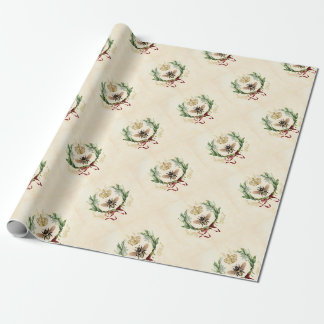 Papier Cadeau Abeille Vintage botanique moderne