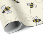 Papier Cadeau Abeilles (Coin rond)