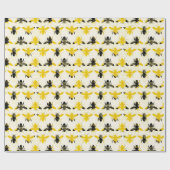 Papier Cadeau Abeilles de miel ! Papier d'emballage (Plat)