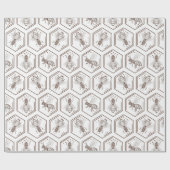 Papier Cadeau Abeilles de miel ! Papier d'emballage (Plat)