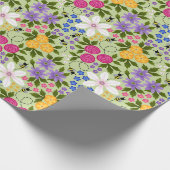 Papier Cadeau Abeilles et papillons Floral (Coin)