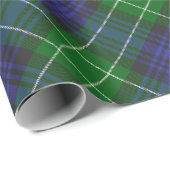 Papier Cadeau Abercrombie Blue Green Tartan (Coin rond)