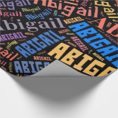 Papier Cadeau ABIGAIL Nom de la conception du texte - Modifier l (Coin)