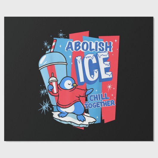 Papier Cadeau Abolir la glace (Plat)
