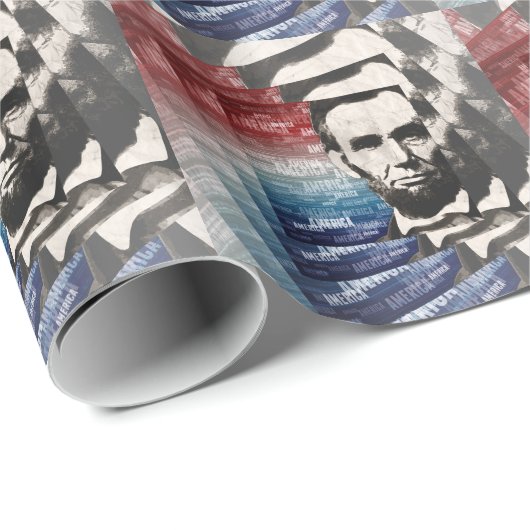 Papier Cadeau Abraham Lincoln (Coin rond)