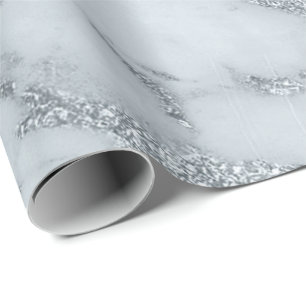 Papier Cadeau Abrégé sur en pastel bleu gris de marbre pierre