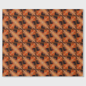 Papier Cadeau Abrégé sur orange (Plat)