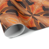 Papier Cadeau Abrégé sur orange (Coin rond)