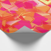 Papier Cadeau Abrégé sur orange et roses indien (Coin)