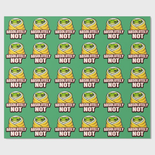 Papier Cadeau Absolutely Not Frog – Funny Lazy Frog Meme (Plat)
