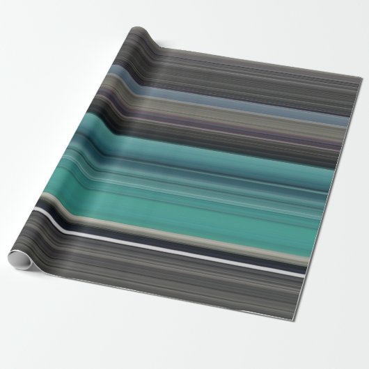 Papier Cadeau Abstract #1: Teal and grey (Déroulé)