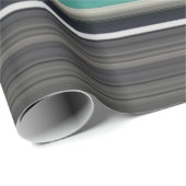 Papier Cadeau Abstract #1: Teal and grey (Coin rond)
