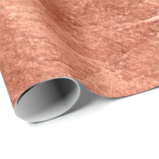Papier Cadeau Abstract brushed copper surface metallic texture.  (Coin rond)