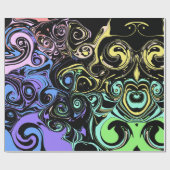 Papier Cadeau Abstract colorful swirls (Plat)