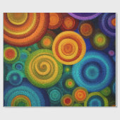 Papier Cadeau Abstract concentric circles in vibrant multicolor  (Plat)