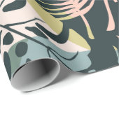 Papier Cadeau Abstract creative seamless pattern with tropical p (Coin rond)