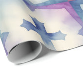 Papier Cadeau Abstract Cross pattern pretty watercolor faith  (Coin rond)