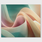 Papier Cadeau Abstract Drapery with Pastel Gradient Flow (Plat)