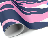 Papier Cadeau Abstract Dream Wave – Vibrant Surreal Flow (Coin rond)