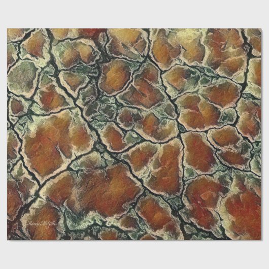 Papier Cadeau Abstract Earth Tone Pattern (Plat)