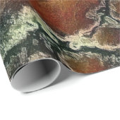Papier Cadeau Abstract Earth Tone Pattern (Coin rond)