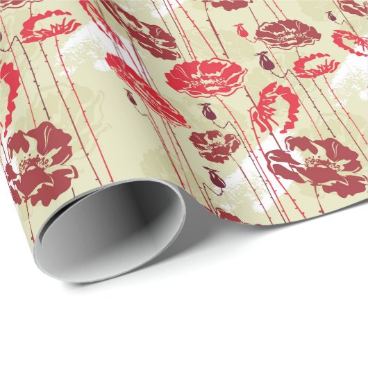 Papier Cadeau Abstract Elegance floral pattern (Coin rond)