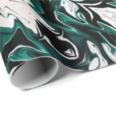 Papier Cadeau Abstract elegant fluide marble liquide (Coin rond)