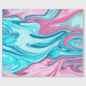 Papier Cadeau Abstract elegant fluide marble liquide (Plat)