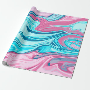 Papier Cadeau Abstract elegant fluide marble liquide
