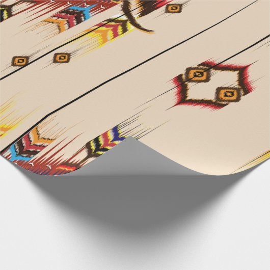 Papier Cadeau Abstract ethnic geometric pattern, Ikat geometric (Coin)