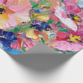 Papier Cadeau Abstract Flowers Impressionist (Coin)