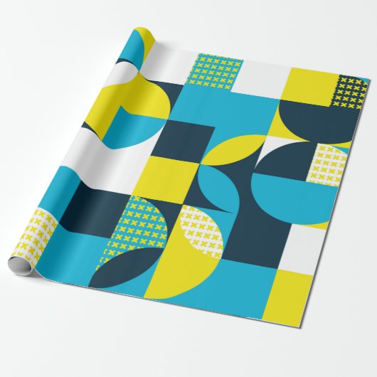 Papier Cadeau Abstract geometric background with squares,triangl (Déroulé)