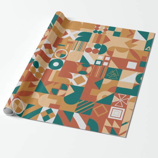 Papier Cadeau Abstract geometric pattern. Multicolor Figures. Te (Déroulé)