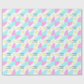 Papier Cadeau Abstract geometric shapes pastel add name photo ba (Plat)