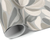 Papier Cadeau Abstract Gouache Floral Composition (Coin rond)