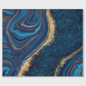 Papier Cadeau abstract ground blue marble agate granite mosa (Plat)