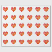Papier Cadeau Abstract Heart Confetti Art (Plat)