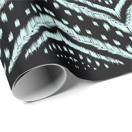 Papier Cadeau Abstract Line, Beautiful, Ikat seamless pattern, B (Coin rond)