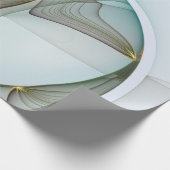 Papier Cadeau Abstract Modern Turquoise Brown Gold Elegance (Coin)