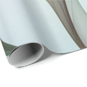 Papier Cadeau Abstract Modern Turquoise Brown Gold Elegance (Coin rond)