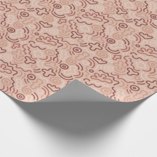 Papier Cadeau Abstract Party Doodle Pattern (Coin)