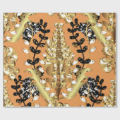 Papier Cadeau abstract pattern on orange yellow background with (Plat)